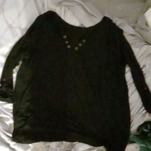 A semi sethrough black shirt
